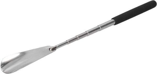 Extendable Shoe Horn Long Handled Shoe Lifter Stainless Steel Retractable Shoe Spoon Non Slip Handle for Elders Flexible Shoe Horn Pull Accessories Adjustable Expander Shoe Horn Long Handle Shoehorn