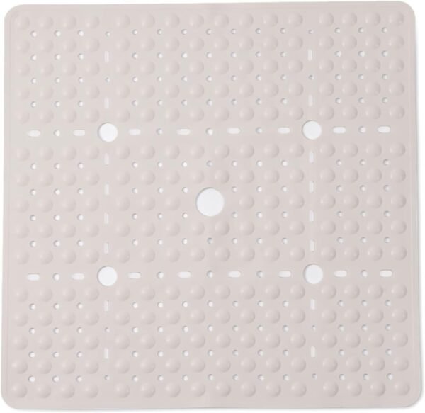 Square Shower Mat 27x27 inch - Anti Slip Bathroom Shower Stall Mats for Smooth Shower Floors - Square Bath Mat with Strong Secure Suction Cups and...