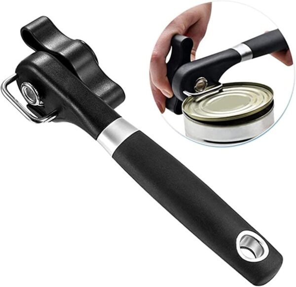 New Professional Manual Can Opener, Can Openers for Seniors, Handheld Can Opener Smooth Edge, Hanging Portable Healthy Essential Kitchen Tool, Durable Classic Single Handle