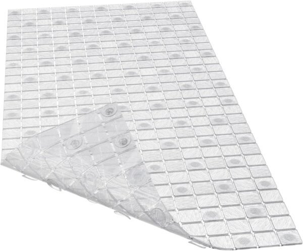 Non-Slip Bathtub Mat, Anti Slip Shower Mat, Fast Drying Bathtub Mats, Foot Scrubber Mat, Anti Slip Mat for Tub, Floor, Bathroom, Kitchen, Home, Hotel (Clear 32"×15")
